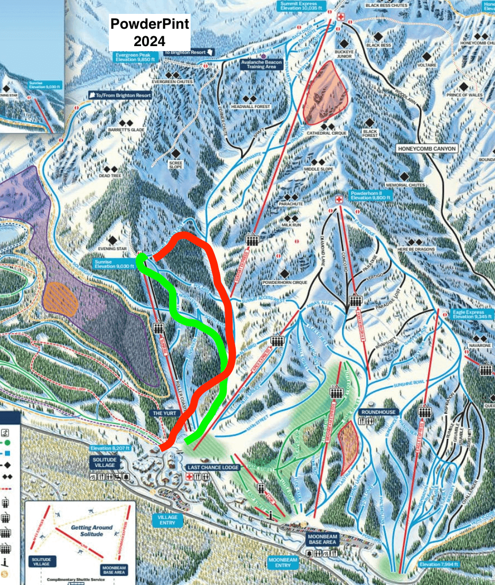 Powderpint course map